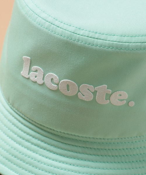 LACOSTE（ラコステ）の「【LACOSTE】ロゴ入りサファリハット バケットハット L7069（ハット・メンズ・ライトグリーン/ホワイト・FREE）」の9枚目の写真