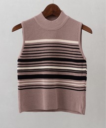 マルチボーダーハイネックタンク