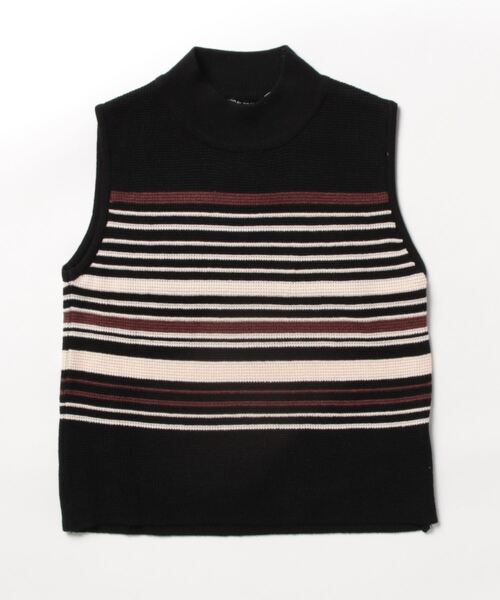 SpRay（スプレイ）の「マルチボーダーハイネックタンク（タンクトップ・レディース・グレイッシュベージュ/ブラック/カーキ/モカ/ベージュ・FREE）」の17枚目の写真