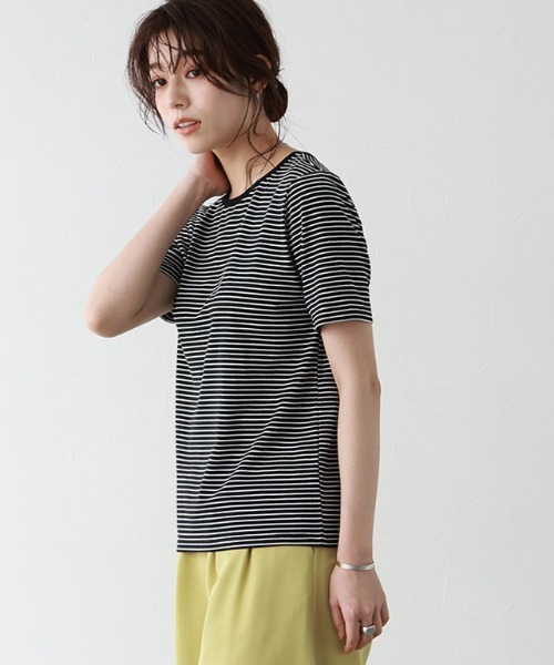 Pierrot(ピエロ)の「シンプルボーダーTシャツ(Tシャツ/カットソー・レディース・ホワイト×ブラック/ブラック×ホワイト・M/L)」の22枚目の写真