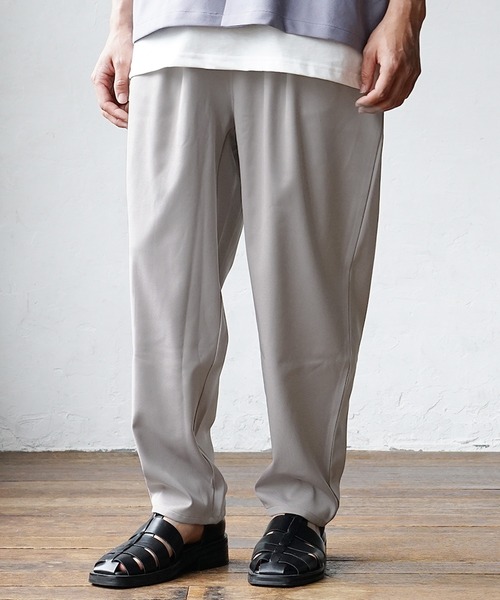 MinoriTY(マイノリティ)の「【MinoriTY】とろみイージーパンツ ワイドパンツ テーパードパンツ 秋服 (その他パンツ・メンズ・ライトグレー/ブラック/ブルーグリーン/ライトブラウン・S/M/L)」の3枚目の写真