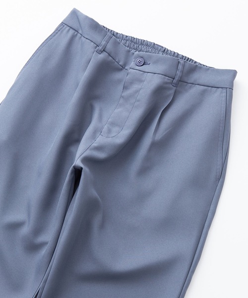 Blue Standard （ブルースタンダード）の「【BLUE STANDARD/ブルースタンダード】接触冷感 　ポリトロワンタック　ウエストゴム　クロップドパンツ（その他パンツ・メンズ・チャコールグレー/ブルー/ブラック/ベージュ・MEDIUM/LARGE/X-LARGE）」の8枚目の写真