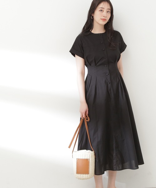 N.（N. Natural Beauty Basic）（エヌエヌナチュラルビューティーベーシック）の「【S Size Line】◆コットンボイルウエストタックボタンワンピース（ワンピース・レディース・ブラック/グレー/グリーン/ネイビー・SMALL/MEDIUM）」の17枚目の写真