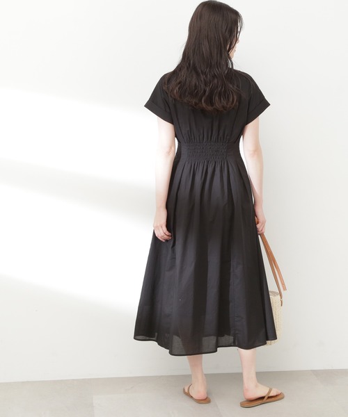 N.（N. Natural Beauty Basic）（エヌエヌナチュラルビューティーベーシック）の「【S Size Line】◆コットンボイルウエストタックボタンワンピース（ワンピース・レディース・ブラック/グレー/グリーン/ネイビー・SMALL/MEDIUM）」の20枚目の写真