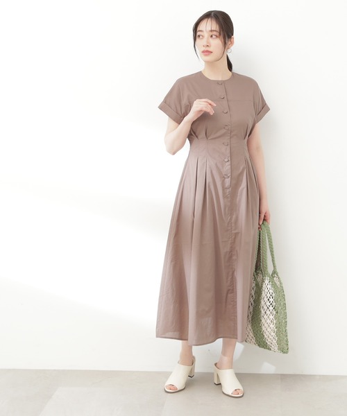 N.（N. Natural Beauty Basic）（エヌエヌナチュラルビューティーベーシック）の「【S Size Line】◆コットンボイルウエストタックボタンワンピース（ワンピース・レディース・ブラック/グレー/グリーン/ネイビー・SMALL/MEDIUM）」の15枚目の写真