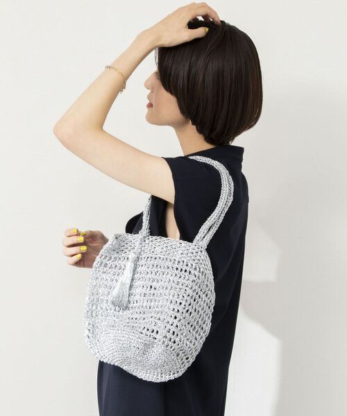 NOLLEY’S（ノーリーズ）の「マクラメミニトート（バックパック/リュック・レディース・ブラック/シルバー・FREE）」の14枚目の写真