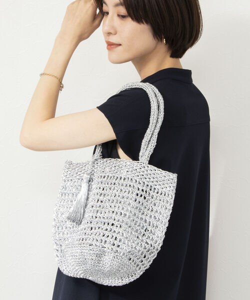 NOLLEY’S（ノーリーズ）の「マクラメミニトート（バックパック/リュック・レディース・ブラック/シルバー・FREE）」の15枚目の写真