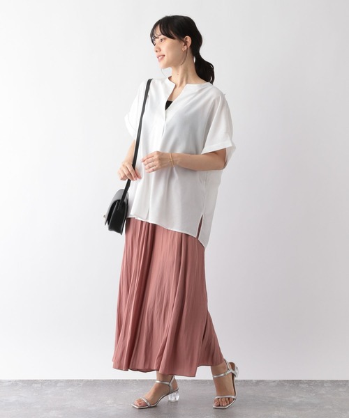 GLOBAL WORK(グローバルワーク)の「お手入れらくらくフレンチリネン GLOBAL WORK(グローバルワーク)の「お手入れらくらくフレンチリネン