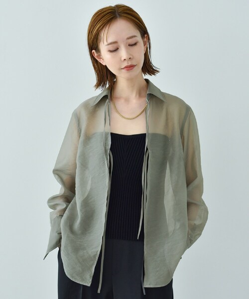 CODE A（コードエー）の「knit bustier（チューブトップ・レディース・アイボリー/ブラック・00）」の15枚目の写真