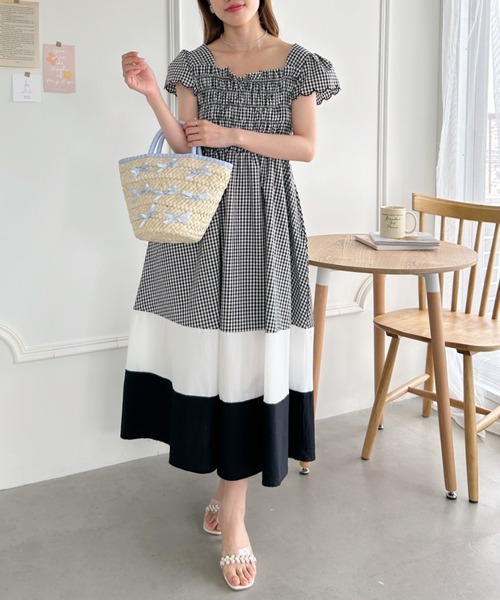 Loueme（ルエム）の「メニーリボン巾着バスケットバッグ（かごバッグ・レディース・ピンク/ライトブルー/ブラック・FREE）」の14枚目の写真