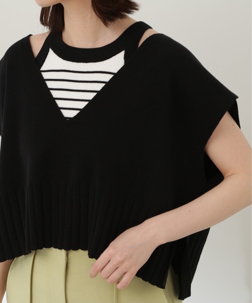 N.（N. Natural Beauty Basic）（エヌエヌナチュラルビューティーベーシック）の「◆アメスリタンク×ベストセット（ニット/セーター・レディース・オレンジ/ホワイト系その他/ブラック系その他・MEDIUM）」の10枚目の写真