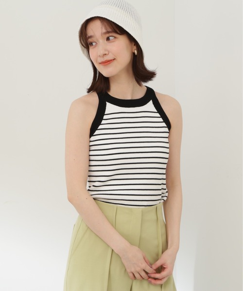 N.（N. Natural Beauty Basic）（エヌエヌナチュラルビューティーベーシック）の「◆アメスリタンク×ベストセット（ニット/セーター・レディース・オレンジ/ホワイト系その他/ブラック系その他・MEDIUM）」の21枚目の写真