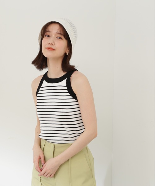 N.（N. Natural Beauty Basic）（エヌエヌナチュラルビューティーベーシック）の「◆アメスリタンク×ベストセット（ニット/セーター・レディース・オレンジ/ホワイト系その他/ブラック系その他・MEDIUM）」の18枚目の写真