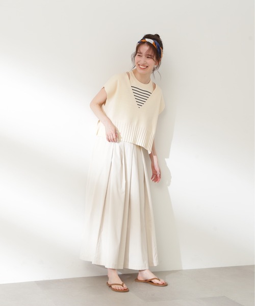 N.（N. Natural Beauty Basic）（エヌエヌナチュラルビューティーベーシック）の「◆アメスリタンク×ベストセット（ニット/セーター・レディース・オレンジ/ホワイト系その他/ブラック系その他・MEDIUM）」の22枚目の写真