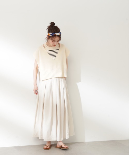 N.（N. Natural Beauty Basic）（エヌエヌナチュラルビューティーベーシック）の「◆アメスリタンク×ベストセット（ニット/セーター・レディース・オレンジ/ホワイト系その他/ブラック系その他・MEDIUM）」の19枚目の写真