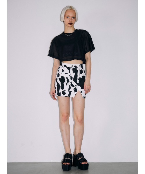 ENVYM（アンビー）の「スリットツイルミニスカート（スカート・レディース・ブラック/マルチ・SMALL/MEDIUM）」の12枚目の写真