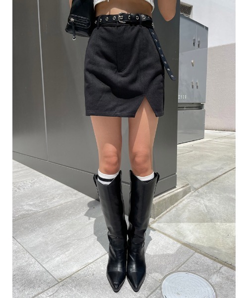 ENVYM（アンビー）の「スリットツイルミニスカート（スカート・レディース・ブラック/マルチ・SMALL/MEDIUM）」の19枚目の写真