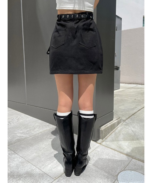 ENVYM（アンビー）の「スリットツイルミニスカート（スカート・レディース・ブラック/マルチ・SMALL/MEDIUM）」の21枚目の写真