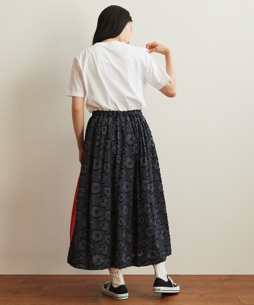 bulle de savon（ビュルデサボン）の「○hana×stripe スカート