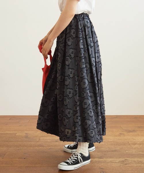 bulle de savon（ビュルデサボン）の「○hana×stripe スカート