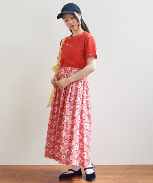 bulle de savon（ビュルデサボン）の「○hana×stripe スカート