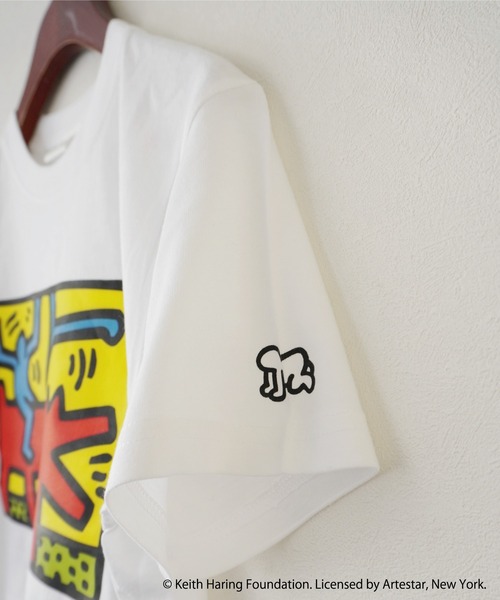Keith Haring(キース・ヘリング)の「【 Keith Haring / キースヘリング 】 KIDS 子供 アート プリント Tシャツ ( DOG )(Tシャツ/カットソー・メンズ・ホワイト/ミント・130/140/150)」の4枚目の写真