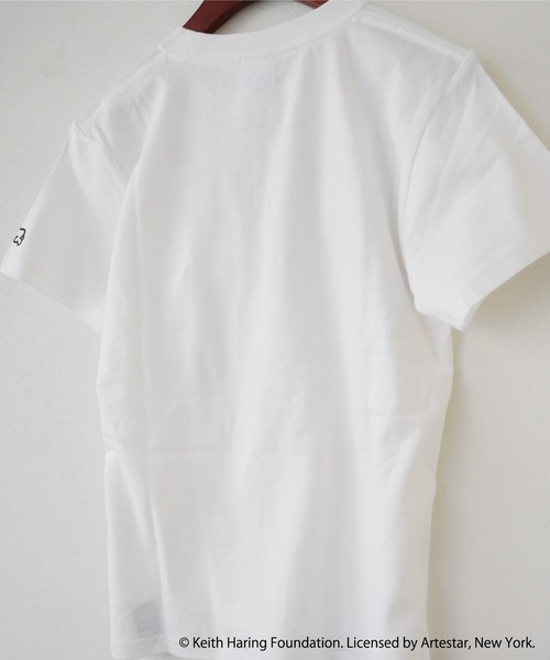 Keith Haring(キース・ヘリング)の「【 Keith Haring / キースヘリング 】 KIDS 子供 アート プリント Tシャツ ( DOG )(Tシャツ/カットソー・メンズ・ホワイト/ミント・130/140/150)」の5枚目の写真