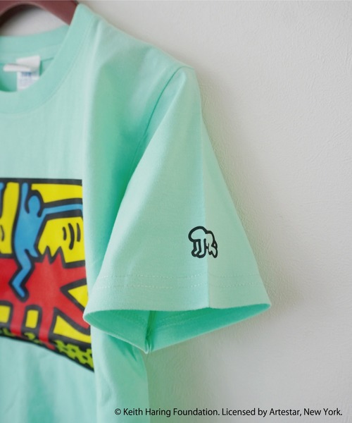 Keith Haring(キース・ヘリング)の「【 Keith Haring / キースヘリング 】 KIDS 子供 アート プリント Tシャツ ( DOG )(Tシャツ/カットソー・メンズ・ホワイト/ミント・130/140/150)」の7枚目の写真