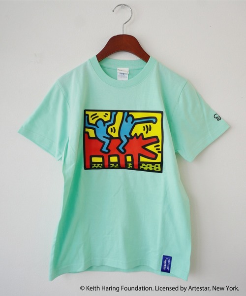 Keith Haring(キース・ヘリング)の「【 Keith Haring / キースヘリング 】 KIDS 子供 アート プリント Tシャツ ( DOG )(Tシャツ/カットソー・メンズ・ホワイト/ミント・130/140/150)」の6枚目の写真