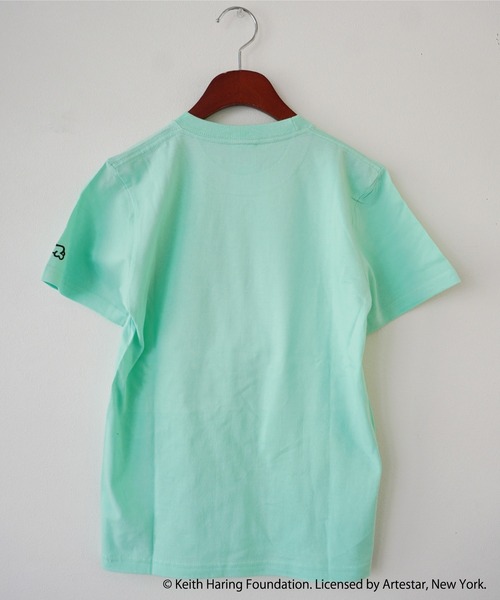 Keith Haring(キース・ヘリング)の「【 Keith Haring / キースヘリング 】 KIDS 子供 アート プリント Tシャツ ( DOG )(Tシャツ/カットソー・メンズ・ホワイト/ミント・130/140/150)」の9枚目の写真