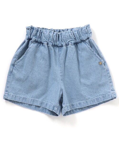 apres les cours（アプレレクール）の「ハートポケットショートパンツ（その他パンツ・キッズ・インディゴブルー/ストライプ/ピンク・80/90/100/110/120/130/140）」の2枚目の写真