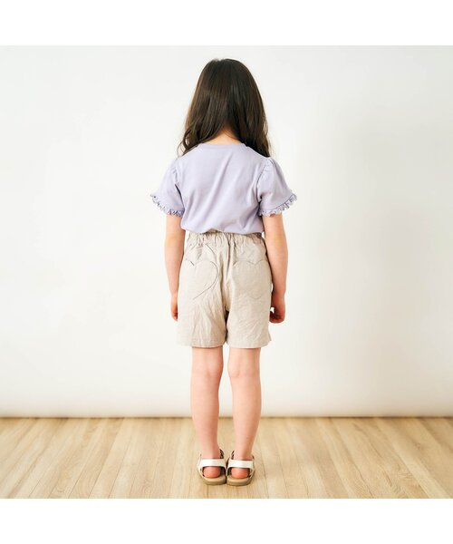 apres les cours（アプレレクール）の「ハートポケットショートパンツ（その他パンツ・キッズ・インディゴブルー/ストライプ/ピンク・80/90/100/110/120/130/140）」の4枚目の写真
