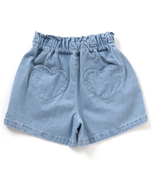 apres les cours（アプレレクール）の「ハートポケットショートパンツ（その他パンツ・キッズ・インディゴブルー/ストライプ/ピンク・80/90/100/110/120/130/140）」の8枚目の写真