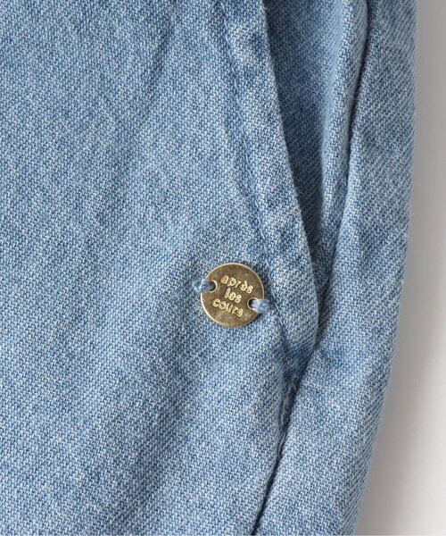 apres les cours（アプレレクール）の「ハートポケットショートパンツ（その他パンツ・キッズ・インディゴブルー/ストライプ/ピンク・80/90/100/110/120/130/140）」の5枚目の写真