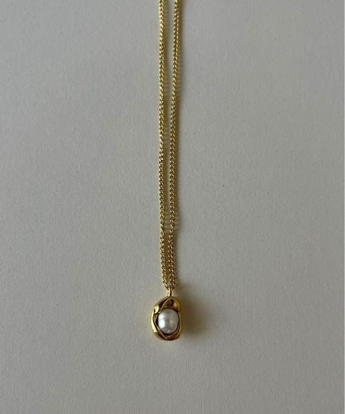 mou(モウ)の「【316Lサージカルステンレス】パールトップゴールドネックレス(金属アレルギー対応)(ネックレス・レディース・ゴールド・FREE)」の1枚目の写真