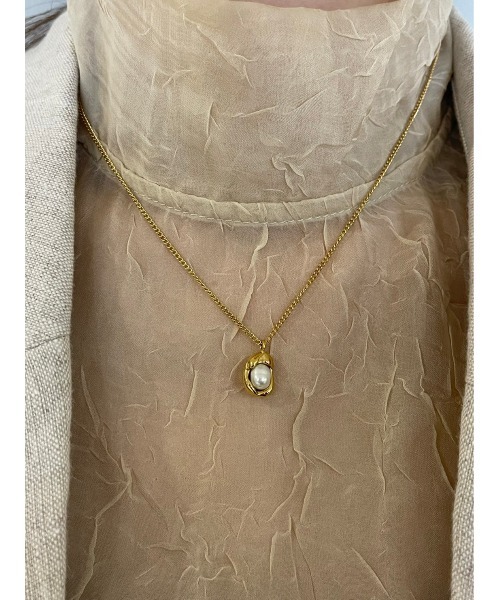 mou(モウ)の「【316Lサージカルステンレス】パールトップゴールドネックレス(金属アレルギー対応)(ネックレス・レディース・ゴールド・FREE)」の7枚目の写真