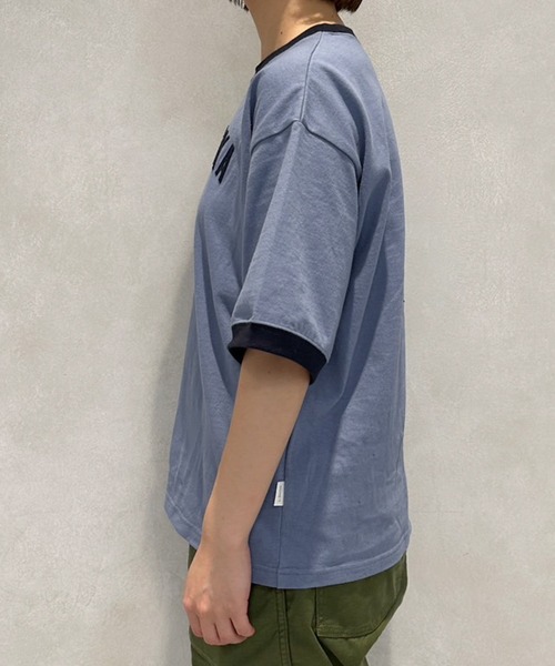 MUHET（ミュエータ）の「フェルトリンガーTシャツ（Tシャツ/カットソー・レディース・オフホワイト/ブラック/ブルー・X-LARGE/MEDIUM）」の8枚目の写真