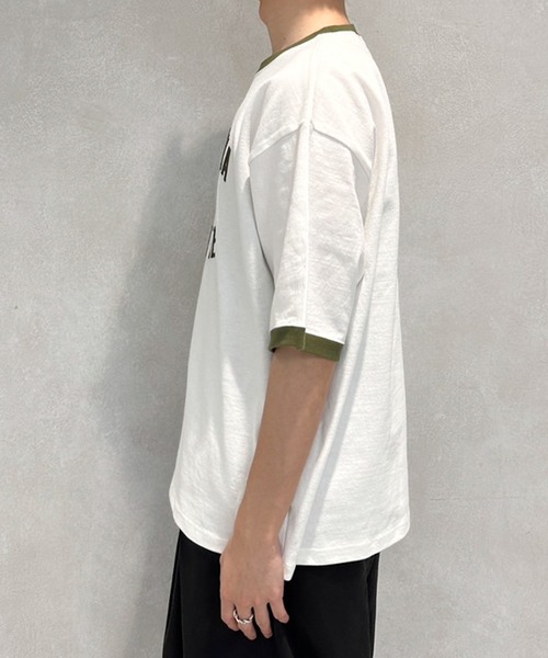 MUHET（ミュエータ）の「フェルトリンガーTシャツ（Tシャツ/カットソー・レディース・オフホワイト/ブラック/ブルー・X-LARGE/MEDIUM）」の13枚目の写真