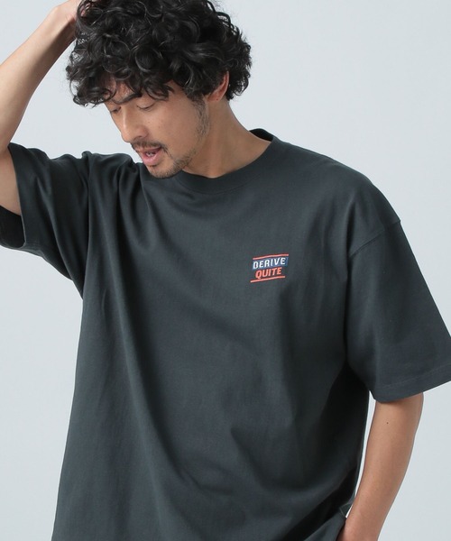 BAYFLOW（ベイフロー）の「ワンポイント刺繍Tシャツ（Tシャツ/カットソー・メンズ・グレー/オフホワイト/チャコール/オレンジ・LARGE/MEDIUM）」の4枚目の写真