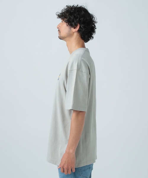 BAYFLOW（ベイフロー）の「ワンポイント刺繍Tシャツ（Tシャツ/カットソー・メンズ・グレー/オフホワイト/チャコール/オレンジ・LARGE/MEDIUM）」の10枚目の写真