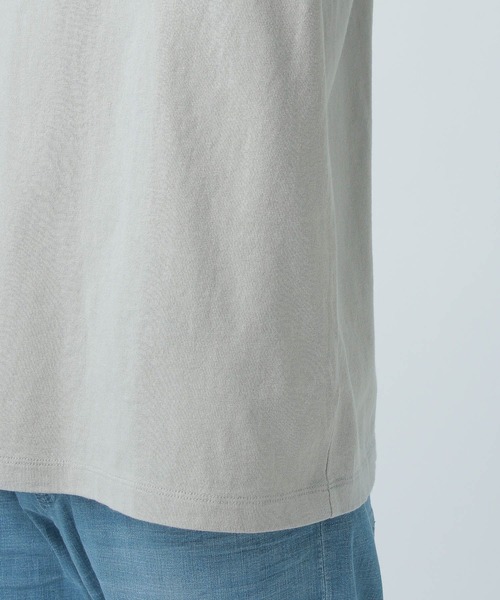 BAYFLOW（ベイフロー）の「ワンポイント刺繍Tシャツ（Tシャツ/カットソー・メンズ・グレー/オフホワイト/チャコール/オレンジ・LARGE/MEDIUM）」の14枚目の写真