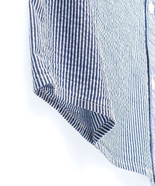 NAUTICA（ノーティカ）の「【NAUTICA/ノーティカ/ペア/お揃い】コードレーンストライプ半袖シャツ（シャツ/ブラウス・キッズ・ネイビー・S/XL/M/XS/L）」の13枚目の写真