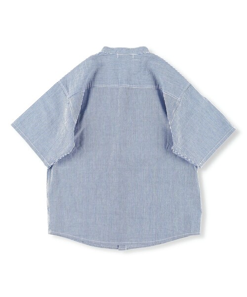 NAUTICA（ノーティカ）の「【NAUTICA/ノーティカ/ペア/お揃い】コードレーンストライプ半袖シャツ（シャツ/ブラウス・キッズ・ネイビー・S/XL/M/XS/L）」の11枚目の写真