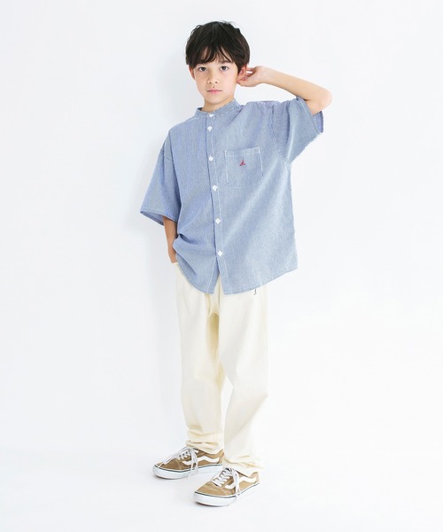 NAUTICA（ノーティカ）の「【NAUTICA/ノーティカ/ペア/お揃い】コードレーンストライプ半袖シャツ（シャツ/ブラウス・キッズ・ネイビー・S/XL/M/XS/L）」の8枚目の写真