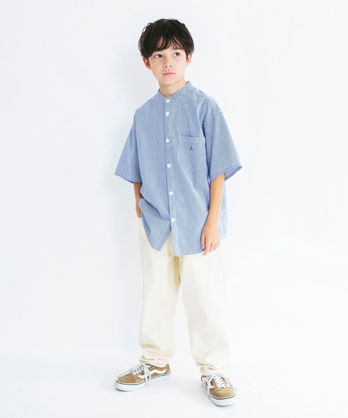 NAUTICA（ノーティカ）の「【NAUTICA/ノーティカ/ペア/お揃い】コードレーンストライプ半袖シャツ（シャツ/ブラウス・キッズ・ネイビー・S/XL/M/XS/L）」の12枚目の写真