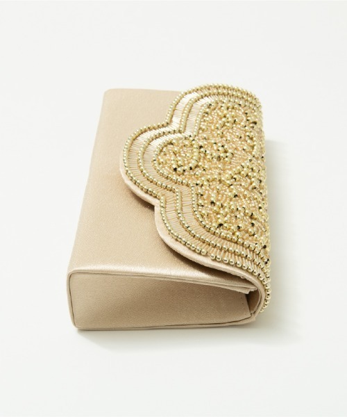 Cupid Heart（キューピッドハート）の「【Cupid Heart】結婚式bag！ビーズクラッチbag（クラッチバッグ・レディース・ゴールド/ブラック/ベージュ・MEDIUM）」の3枚目の写真