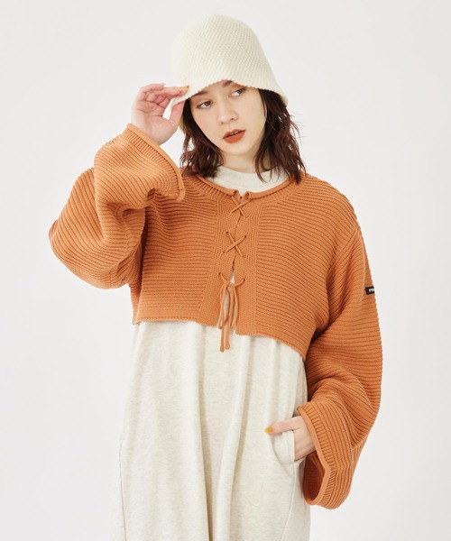 MILKFED.（ミルクフェド）の「KNIT BOLERO（カーディガン/ボレロ・レディース・ブラウン/ブラック/グリーン・ONE SIZE）」の11枚目の写真