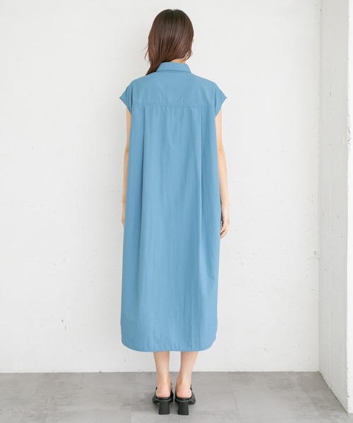KBF+ - KBF +ワンピースと、まとめて ne Quittez pas / ポプリン タック ロングスリーブ ワンピース