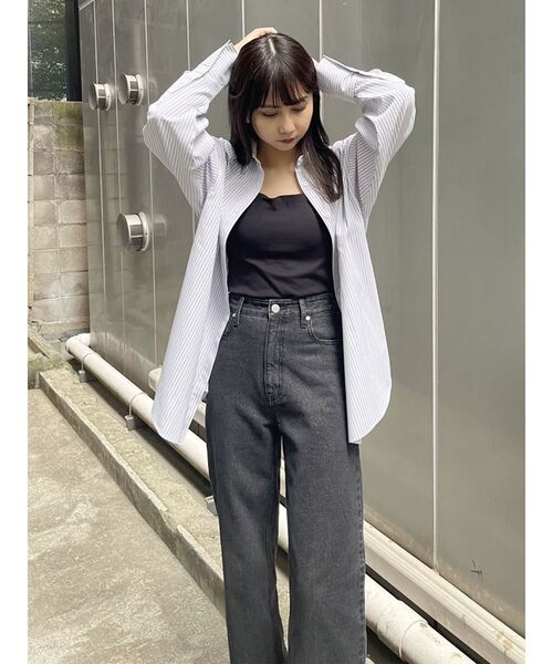 MURUA（ムルーア）の「ベーシックオーバーシャツ（シャツ/ブラウス・レディース・ブルー/その他1/ホワイト・FREE）」の13枚目の写真