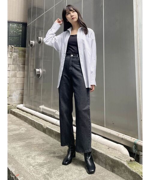 MURUA（ムルーア）の「ベーシックオーバーシャツ（シャツ/ブラウス・レディース・ブルー/その他1/ホワイト・FREE）」の15枚目の写真